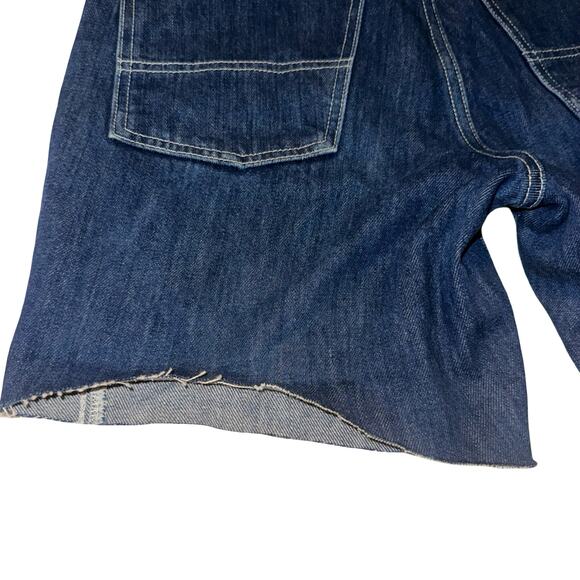 Organic Basics x ISKO Denim Shorts 28 Raw Hem Sustainable Organic Cotton Blue - Picture 11 of 15